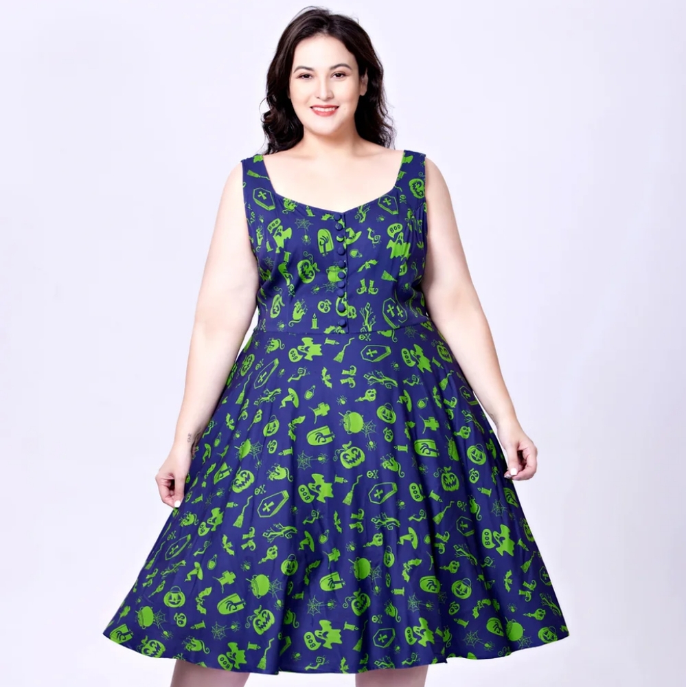 Miss Lulo Heidi Graveyard Dress Size 3xl Like New